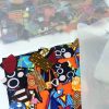 proceso colocacion de los recortes textiles