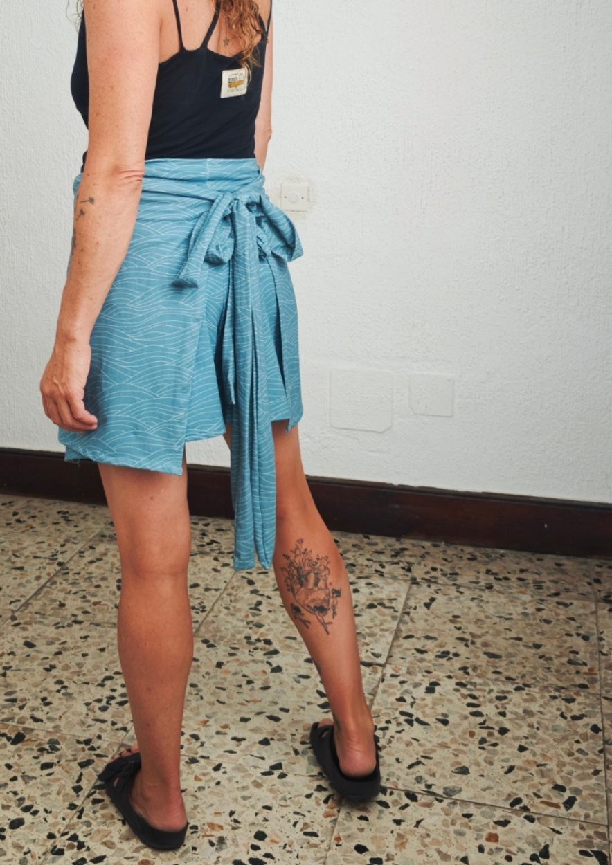Pantalón Corto Tipo Thai Cruzado – Colección Onda