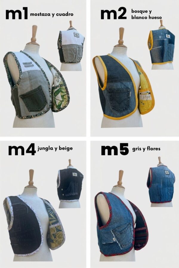 Chaleco Mujer Patchwork Vaquero